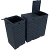 Home4You Šiukšliadėžė GALA 78x41xH86cm/230L, juodas plastikas