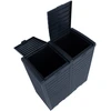 Home4You Šiukšliadėžė GALA 78x41xH86cm/230L, juodas plastikas