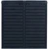 Home4You Šiukšliadėžė GALA 78x41xH86cm/230L, juodas plastikas
