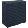 Home4You Šiukšliadėžė GALA 78x41xH86cm/230L, juodas plastikas