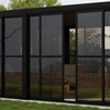 Home4You Slankiojanti siena 370.4x236.5 cm Tamsiai pilka polikarbonatas