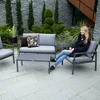Home4You Lauko baldų komplektas ADRIO stalas, sofa, 2 kėdės