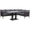 Home4You Lauko baldų komplektas BRISTOL Kampinė sofa ir stalas Pilka