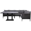 Home4You Lauko baldų komplektas BRISTOL Kampinė sofa ir stalas Pilka