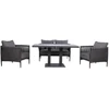 Lauko baldų komplektas Home4You Sodo baldų komplektas BRISTOL stalas, sofa ir 2 kėdės, pilkas