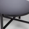 Home4You Lauko baldų komplektas CANAAN Stalas, sofa ir 2 kėdės Juoda