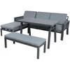 Lauko baldų komplektas Home4You Sodo baldų komplektas DELGADO corner sofa, table and bench
