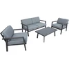 Lauko baldų komplektas Home4You Sodo baldų komplektas DELGADO table, sofa and 2 chairs
