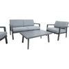 Lauko baldų komplektas Home4You Sodo baldų komplektas DELGADO table, sofa and 2 chairs