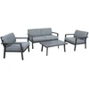 Lauko baldų komplektas Home4You Sodo baldų komplektas DELGADO table, sofa and 2 chairs