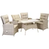 Home4You Lauko baldų komplektas EMERALD stalas, sofa, 2 kėdės