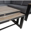 Home4You Lauko baldų komplektas FELNO kampinė sofa, 2 stalai, juodos spalvos