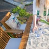 Lauko baldų komplektas Home4You Sodo baldų komplektas FINLAY, stalas ir 4 kėdės (13182), 110x75x72 cm, sulankstomas, mediena: akacija, apdaila: alyvuotas