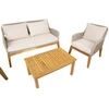 Home4You Lauko baldų komplektas FLORIDA, su sofa ir kėdėm (2 vnt.)