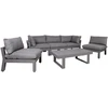 Lauko baldų komplektas Home4You Sodo baldų komplektas FLUFFY stalas, sofa ir 2 kėdės