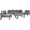 Home4You Lauko baldų komplektas FLUFFY stalas, sofa ir 2 kėdės