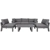 Home4You Lauko baldų komplektas FLUFFY stalas, sofa ir 2 kėdės