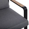 Lauko baldų komplektas Home4You Sodo baldų komplektas LONA stalas, sofa ir 2 kėdės, pilkos/juodos spalvos