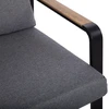 Home4You Lauko baldų komplektas LONA Stalas, sofa ir 2 kėdės Pilka/Juoda