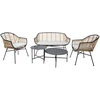 Home4You Lauko baldų komplektas LUNDE sofa, 2 kėdės ir 2 stalai