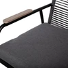 Home4You Lauko baldų komplektas MACOS Sofa, stalas ir 2 kėdės Pilka/Juoda