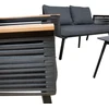 Home4You Lauko baldų komplektas MALAGA stalas, sofa ir 2 kėdės