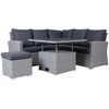 Home4You Lauko baldų komplektas SAMUEL Stalas, kampinė sofa ir pufas