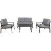 Home4You Lauko baldų komplektas TIFTON stalas, sofa, 2 kėdės