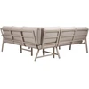 Home4You Lauko baldų komplektas UPLAND Stalas ir kampinė sofa Smėlio