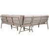 Home4You Lauko baldų komplektas UPLAND Stalas ir kampinė sofa Smėlio