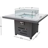 Home4You Sodo stalas - dujinis židinys RIO, pilkšvai smėlio spalvos