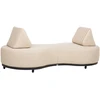 Lauko baldų komplektas Home4You Sofa AMANO, dviejų vietų, smėlio spalvos