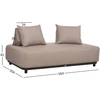 Lauko baldų komplektas Home4You Dvivietė sofa „AMORE“, smėlio spalvos
