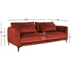 Home4You Oranžinis Sofa BIANKA 3 vietų, oranžinis