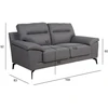Home4You Sofa ENZO 2-vietė, tamsiai pilka