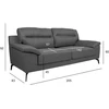 Home4You Sofa ENZO 3-vietė, tamsiai pilka
