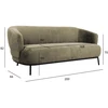 Home4You Sofa GEMALA 2,5 sėdimos vietos, smėlio spalvos