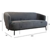 Home4You Sofa GEMALA, tamsiai pilka