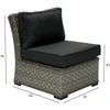 Sofa Home4You Vienvietė modulinės sofos GENEVA dalis su pagalvėlėmis, 81x62xH78cm, rėmas: aliumininis su plastikinių vytelių apdaila, spalva: pilka