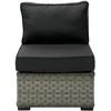 Sofa Home4You Vienvietė modulinės sofos GENEVA dalis su pagalvėlėmis, 81x62xH78cm, rėmas: aliumininis su plastikinių vytelių apdaila, spalva: pilka