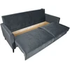 Home4You Sofa-lova ANNA su daiktadėže Pilkas aksomas