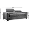 Home4You Sofa-lova KINGSTON Tamsiai pilka