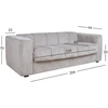Home4You Spring Sofa-lova STELLA su spyruokliniu čiužiniu, smėlio spalvos