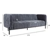 Home4You Sofa-lova TAMIKA 3-vietė, pilka