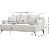 Home4You Sofa MAGNOLIA 2-vietė, šviesiai smėlio