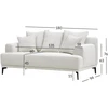 Home4You Sofa MAGNOLIA 2 vietų, šviesiai smėlio spalvos