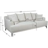 Home4You Sofa MAGNOLIA 3 vietų, šviesiai smėlio spalvos
