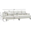 Home4You Sofa MAGNOLIA 4 vietų, šviesiai smėlio spalvos