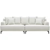 Home4You Sofa MAGNOLIA 4-vietė, šviesiai smėlio