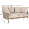 Lauko baldų komplektas Home4You Sofa MEDINA 163,5x143,5xA71,5cm, smėlio spalvos